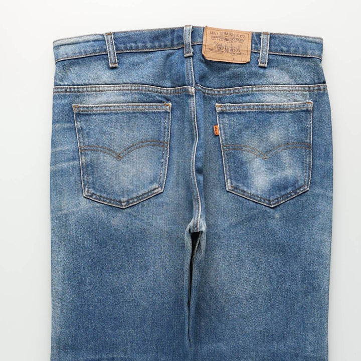 Levi's 20517-0217 Bootcut Denim Pants, Made in USA, Men's Size W36 (approx.), Orange Tab, Vintage. unclear blue type Vintage Second Hand