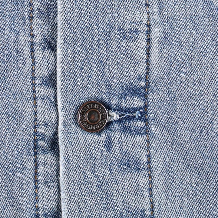 Levi's 71550 04 Euro Model Denim Jacket (Men's Size L) unclear blue type Vintage Second Hand