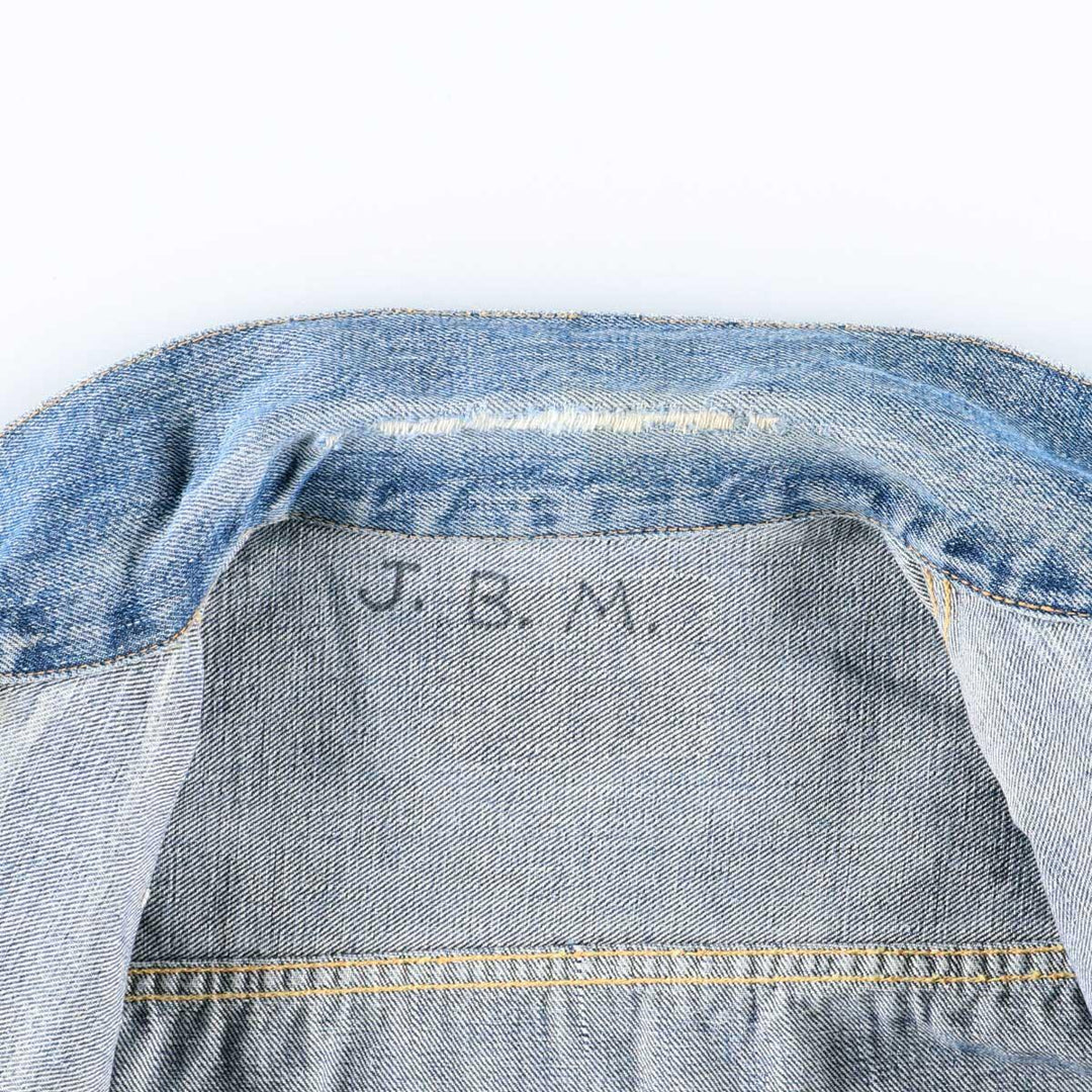 Rare 50's Levi's 507XX 2nd Paper Patch Denim Jacket G-Jean Men's S Vintage /eva000169