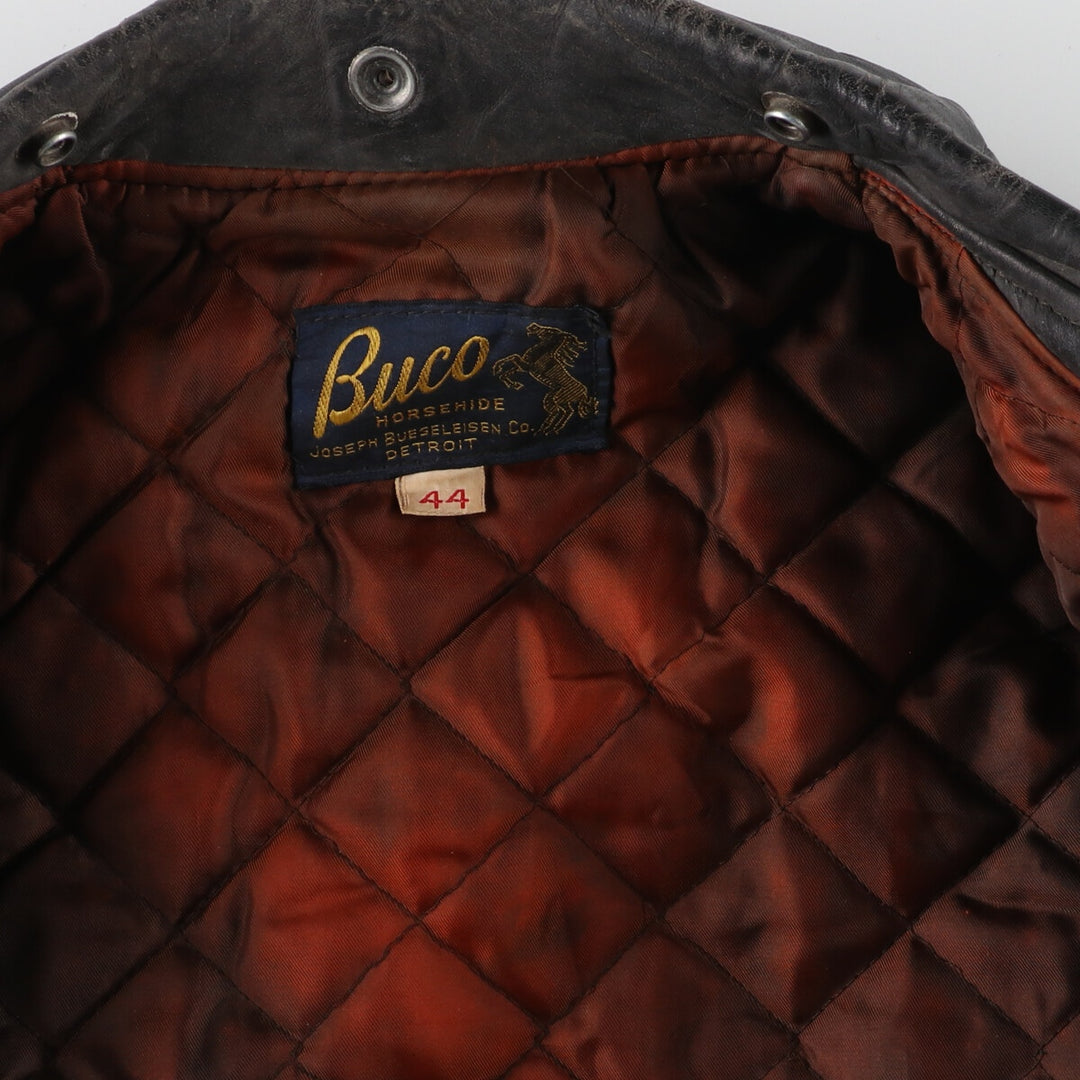 50'S Buco HORSEHIDE Blue Tag Double Rider Jacket Men's L Vintage /eva000534