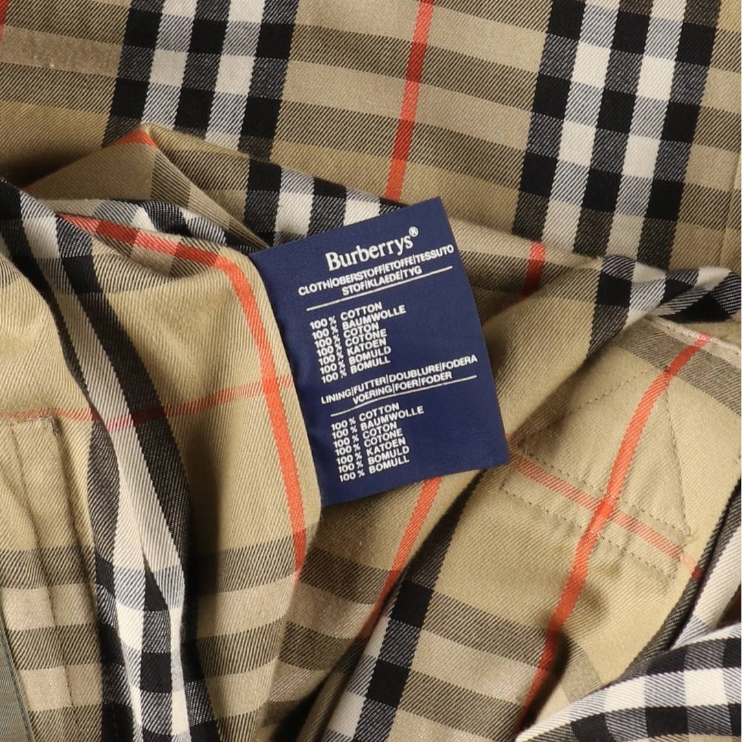 80'S Burberry 100% cotton iridescent color one sleeve trench coat made in England men's XL size vintage cotton Khaki type sage green Vintage Second Hand