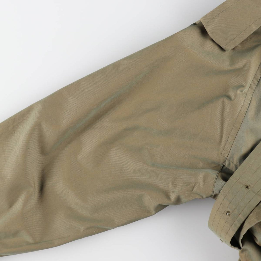 80'S Burberry 100% cotton iridescent color one sleeve trench coat made in England men's XL size vintage cotton Khaki type sage green Vintage Second Hand