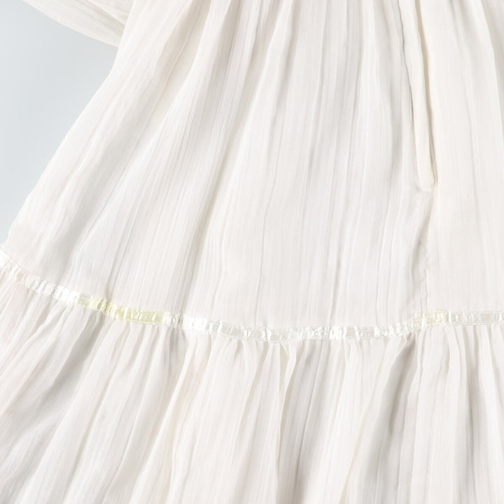 70'S Gunne Sax Jessica floral lace-up long sleeve flared dress for women, size M, vintage /eva000651