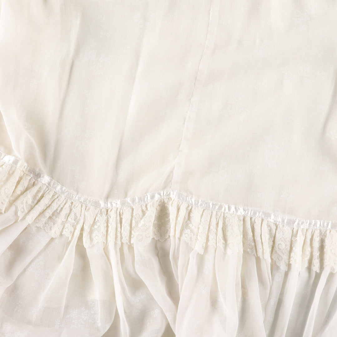 70'S Gunne Sax floral print high neck maxi length flared dress for women, size S, vintage /eva000661