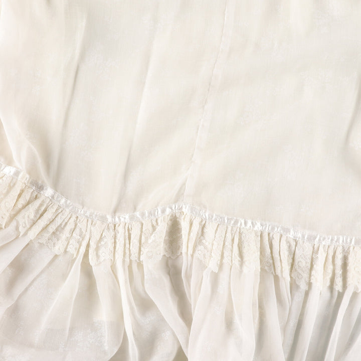 70'S Gunne Sax floral print high neck maxi length flared dress for women, size S, vintage /eva000661