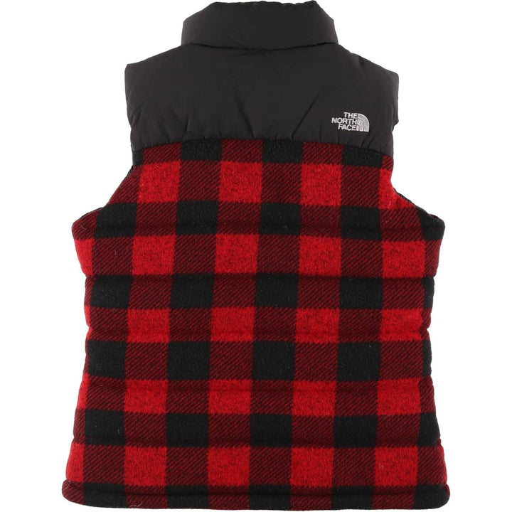 THE NORTH FACE Buffalo Check 700 Fill Power Goose Down Vest Women's S Size /eva000671