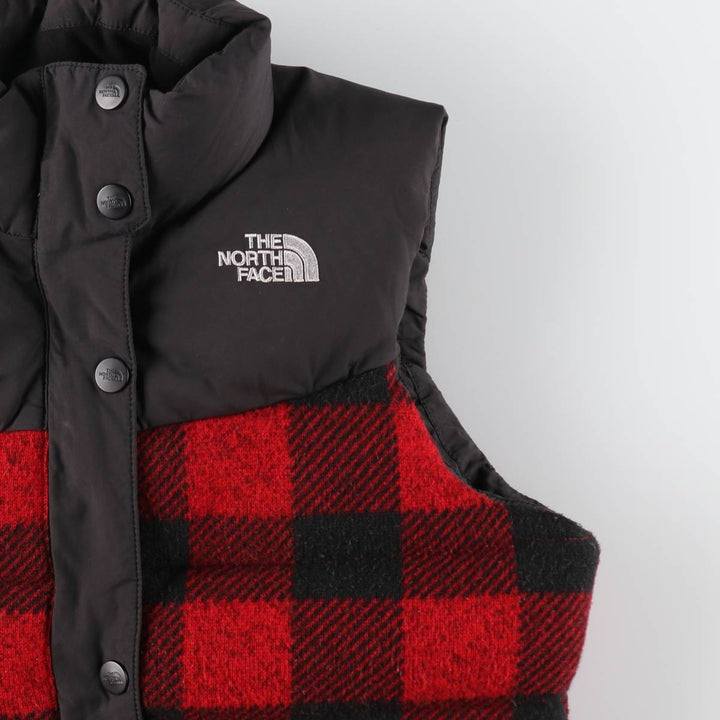 THE NORTH FACE Buffalo Check 700 Fill Power Goose Down Vest Women's S Size /eva000671