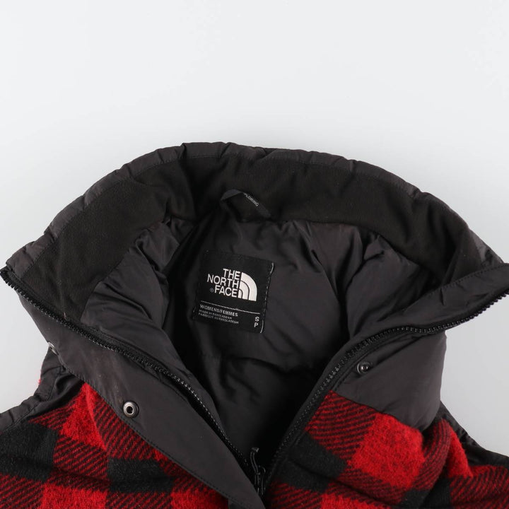 THE NORTH FACE Buffalo Check 700 Fill Power Goose Down Vest Women's S Size /eva000671