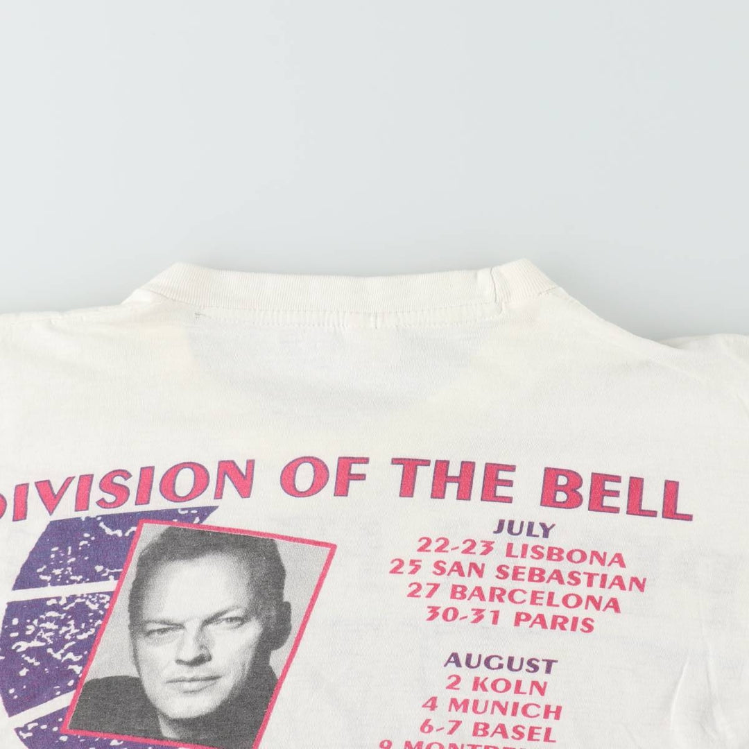 90'S Pink Floyd Large Print Band T-Shirt, Men's Size M (Equivalent), Vintage unclear white type Vintage Second Hand