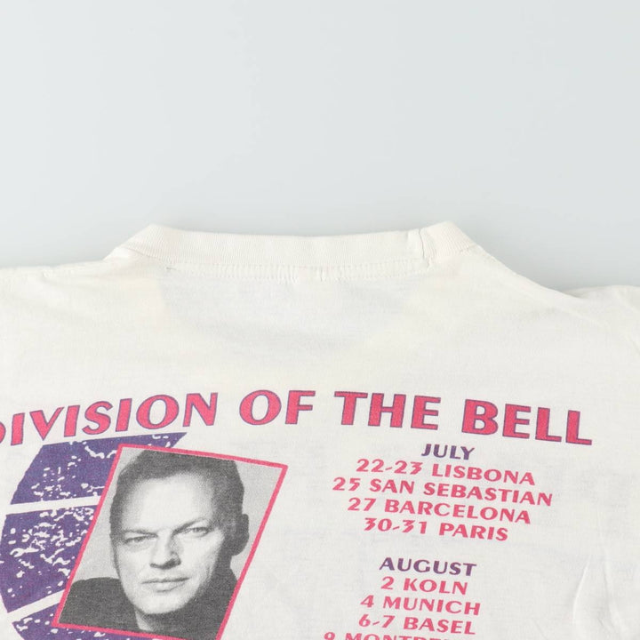 90'S Pink Floyd Large Print Band T-Shirt, Men's Size M (Equivalent), Vintage unclear white type Vintage Second Hand