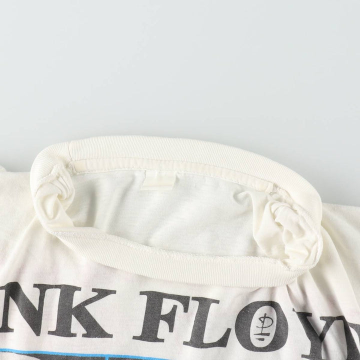 90'S Pink Floyd Large Print Band T-Shirt, Men's Size M (Equivalent), Vintage unclear white type Vintage Second Hand