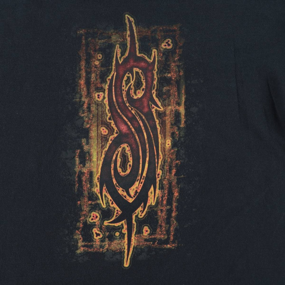 2000'S Gildan Slipknot Long-Sleeve Band T-Shirt (Men's XXL equivalent) cotton black type Vintage Second Hand