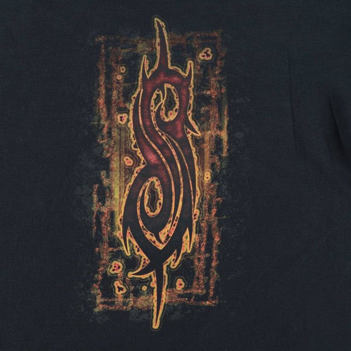 2000'S Gildan Slipknot Long-Sleeve Band T-Shirt (Men's XXL equivalent) cotton black type Vintage Second Hand