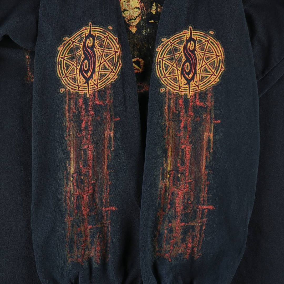 2000'S Gildan Slipknot Long-Sleeve Band T-Shirt (Men's XXL equivalent) cotton black type Vintage Second Hand