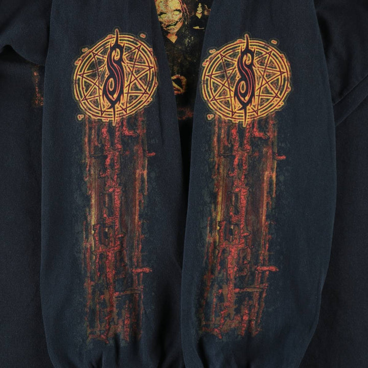 2000'S Gildan Slipknot Long-Sleeve Band T-Shirt (Men's XXL equivalent) cotton black type Vintage Second Hand