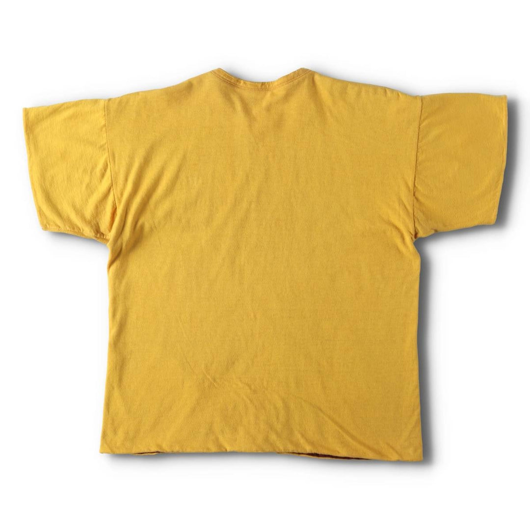1960'S Champion Runner's Tag Reversible Double-Faced College T-Shirt, Made in USA, Men's Size M (approx.) cotton bordeaux Vintage Second Hand