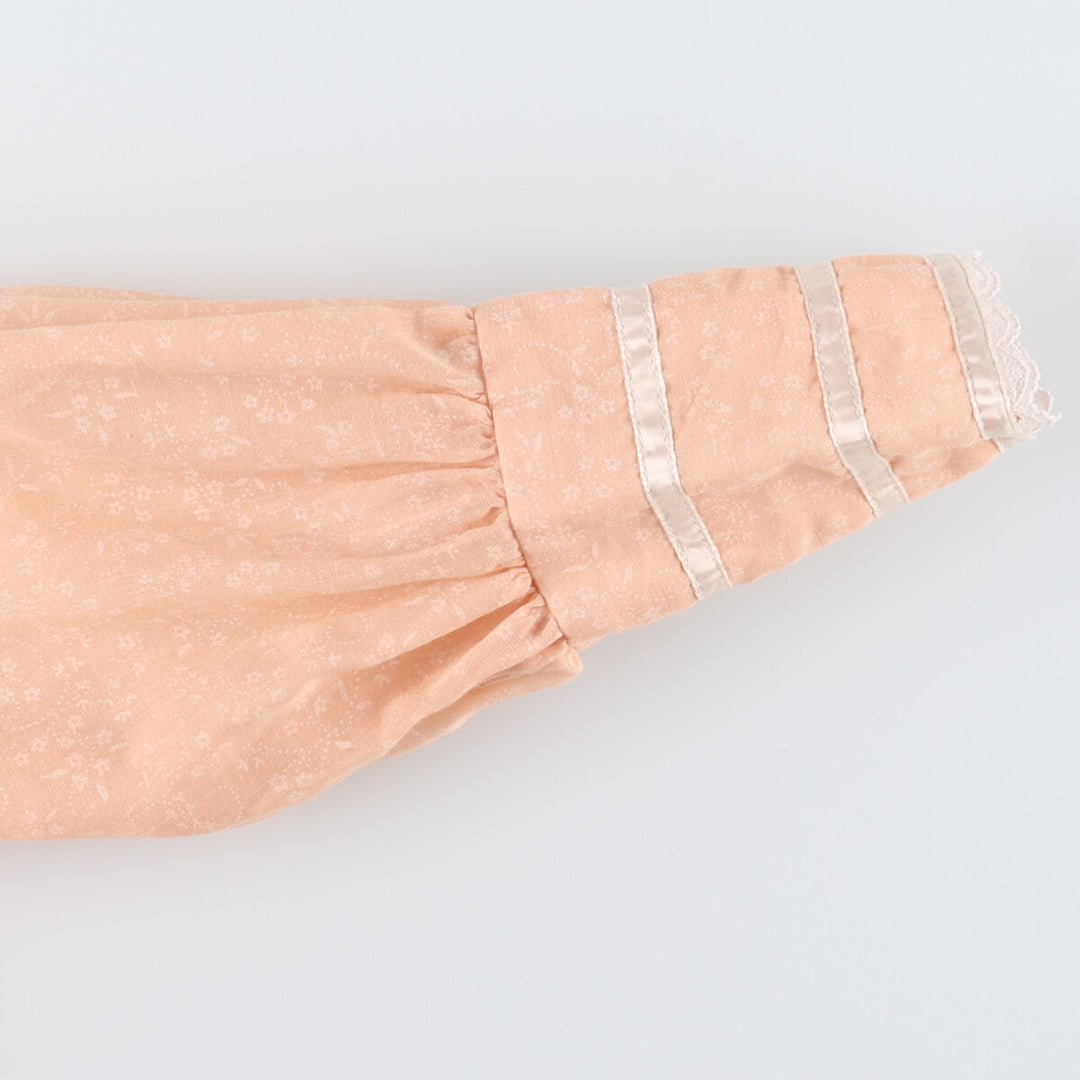 70'S Gunne Sax Jessica floral print long sleeve stand collar blouse made in USA women's M vintage /eva000717