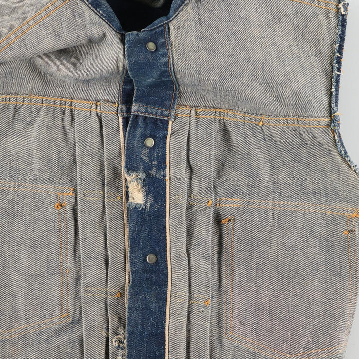 50's Levi's 507XX 2nd Cut-off Denim Vest Men's S Vintage /eva000772