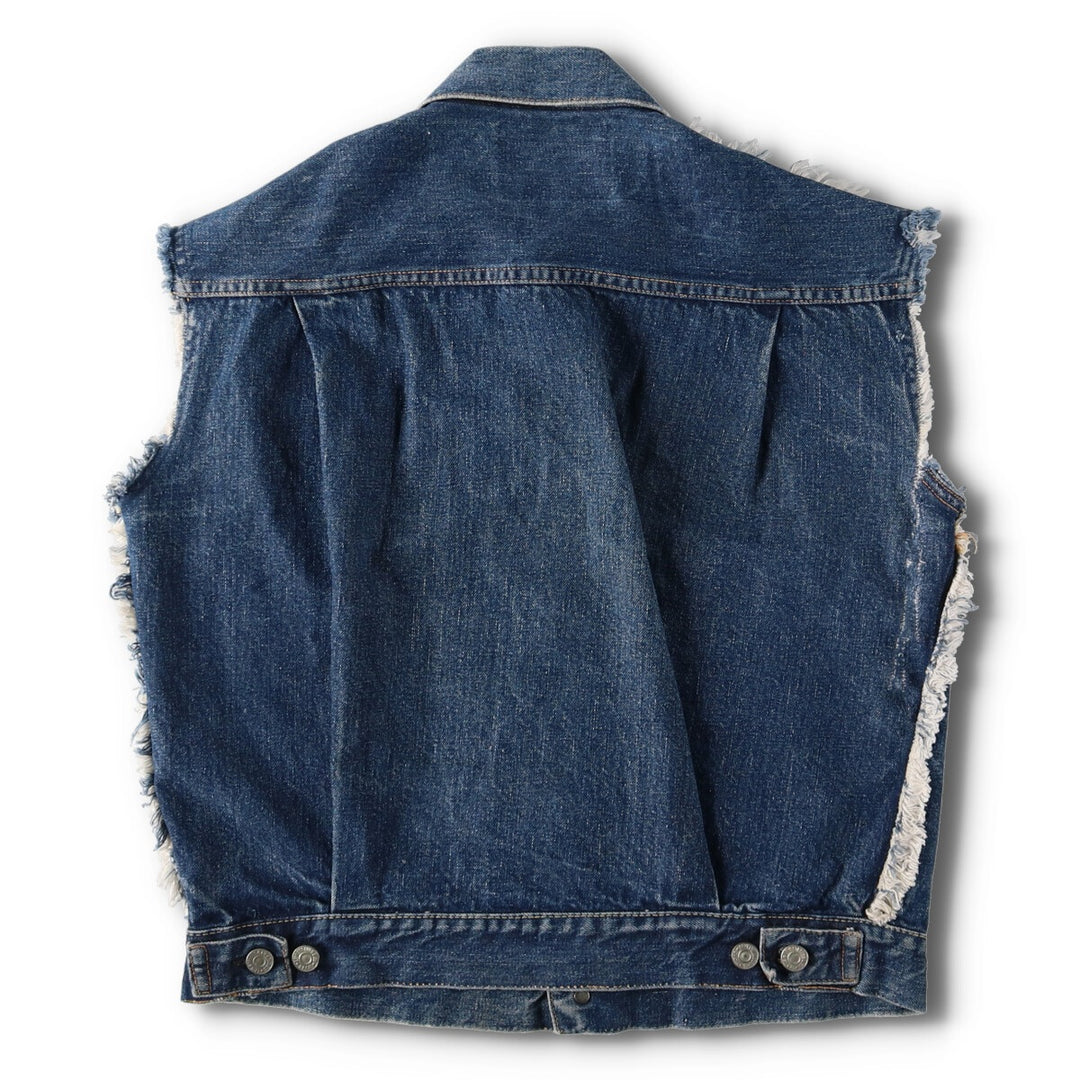 50's Levi's 507XX 2nd Cut-off Denim Vest Men's S Vintage /eva000773