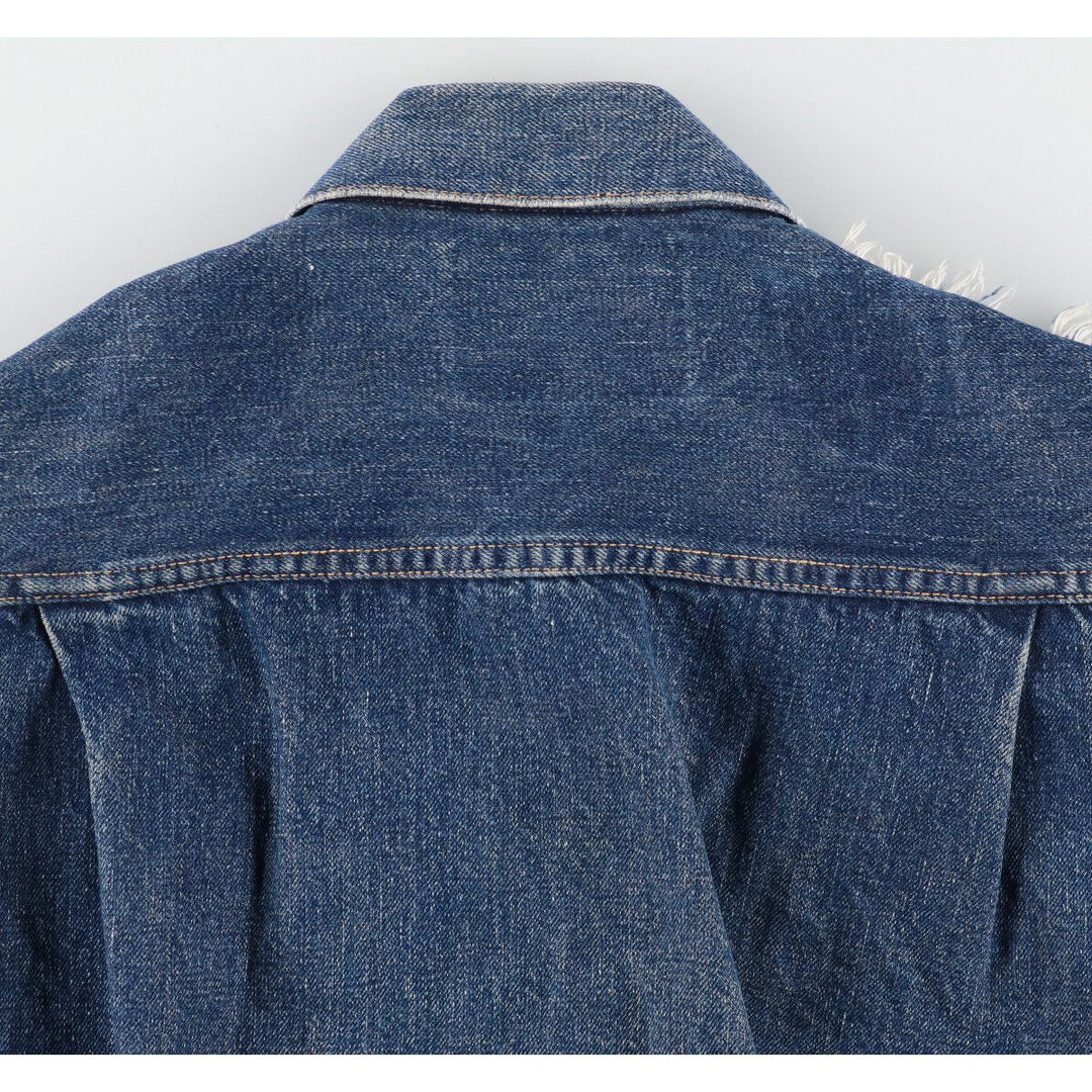 50's Levi's 507XX 2nd Cut-off Denim Vest Men's S Vintage /eva000773