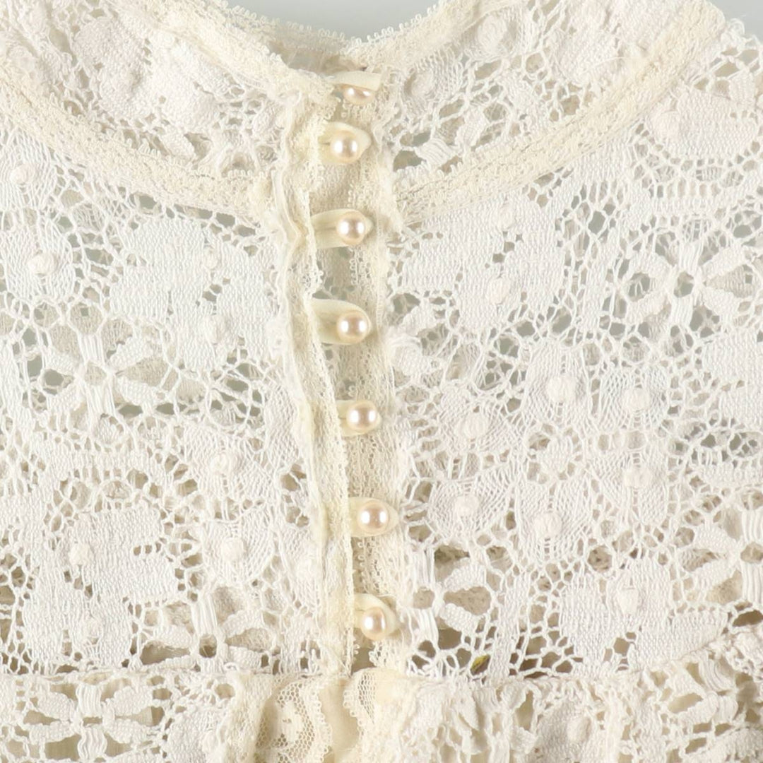 1970'S Gunne Sax Jessica maxi sleeveless flared dress, made in USA, women's size S equivalent, vintage. polyester pale white type Vintage Second Hand