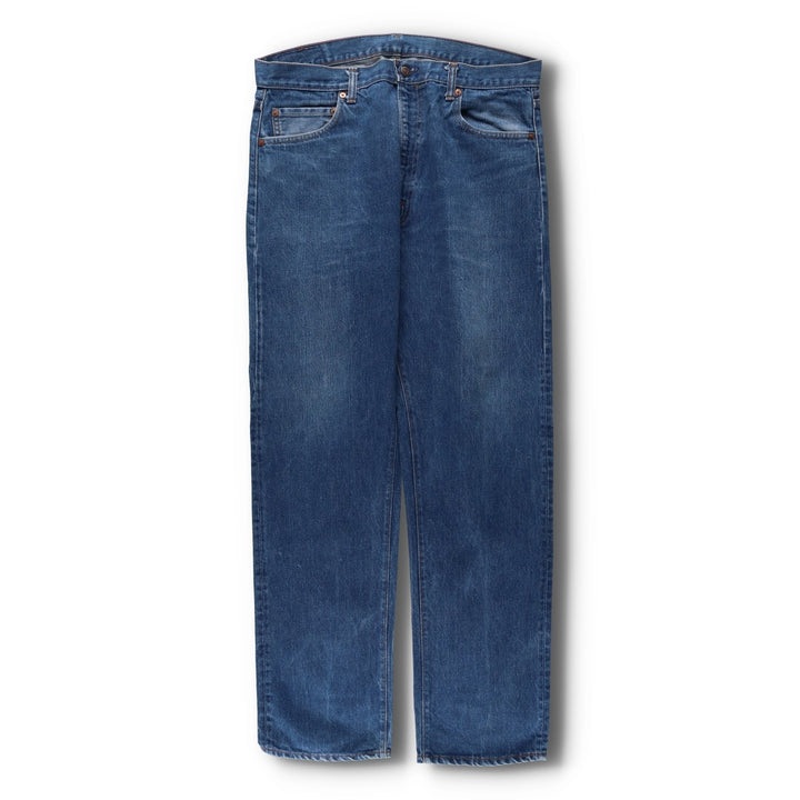 1970'S Levi's 505-0217 Late 66 Model, Button Back, Size 8, Tapered Denim Pants, Men's W37 (approx.), Vintage unclear blue type Vintage Second Hand