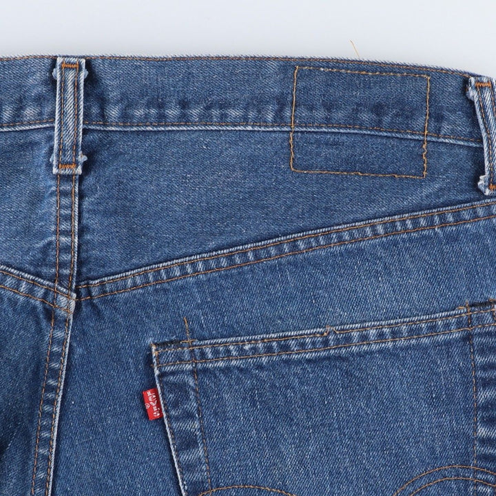 1970'S Levi's 505-0217 Late 66 Model, Button Back, Size 8, Tapered Denim Pants, Men's W37 (approx.), Vintage unclear blue type Vintage Second Hand