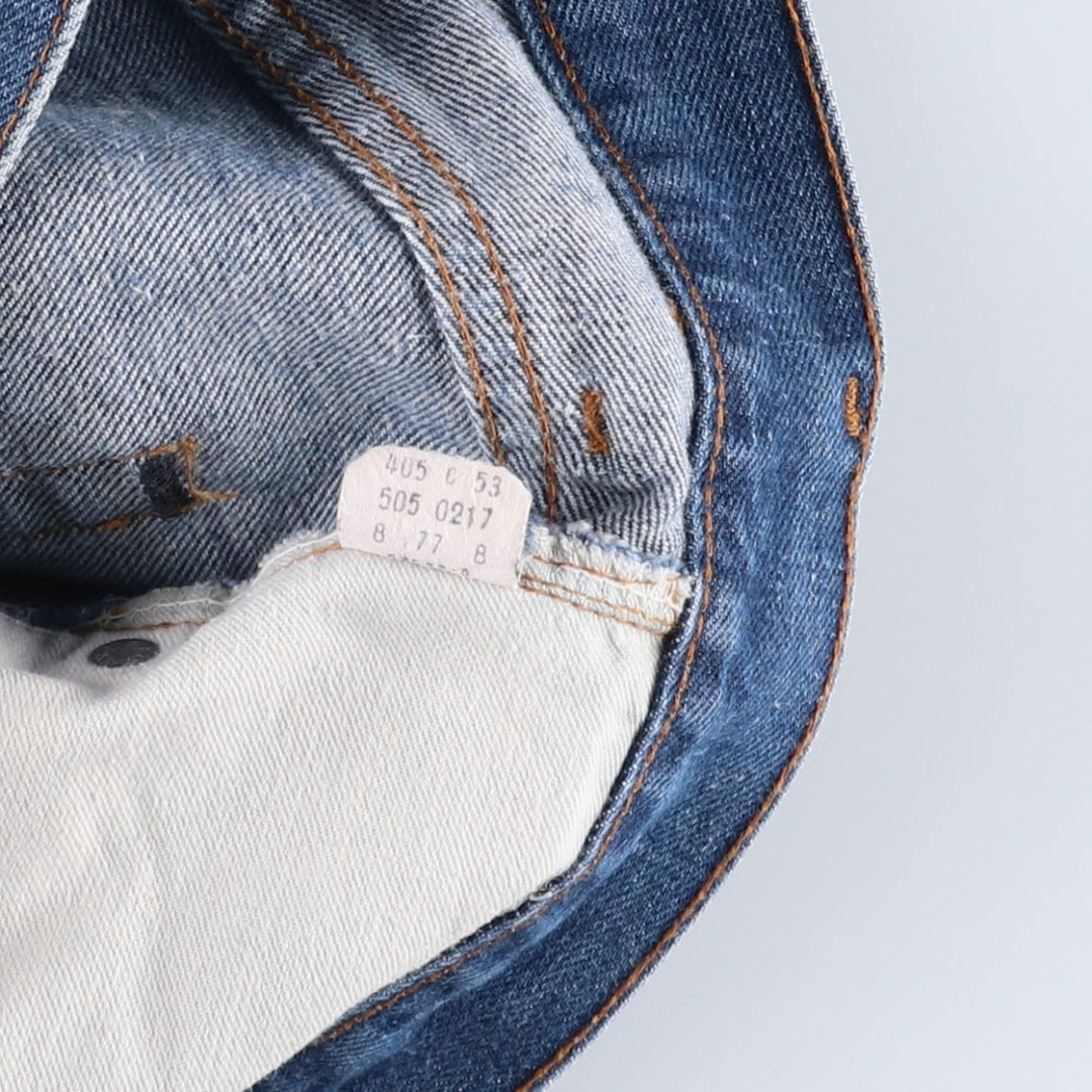 1970'S Levi's 505-0217 Late 66 Model, Button Back, Size 8, Tapered Denim Pants, Men's W37 (approx.), Vintage unclear blue type Vintage Second Hand