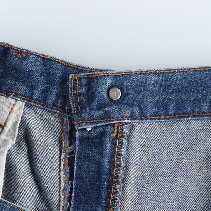 1970'S Levi's 505-0217 Late 66 Model, Button Back, Size 8, Tapered Denim Pants, Men's W37 (approx.), Vintage unclear blue type Vintage Second Hand