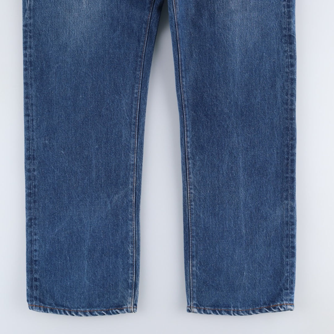 1970'S Levi's 505-0217 Late 66 Model, Button Back, Size 8, Tapered Denim Pants, Men's W37 (approx.), Vintage unclear blue type Vintage Second Hand