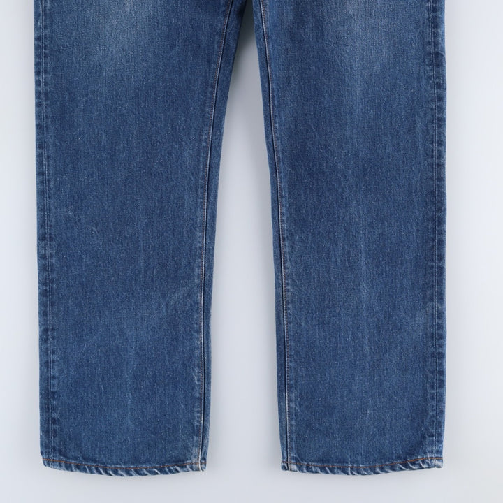 1970'S Levi's 505-0217 Late 66 Model, Button Back, Size 8, Tapered Denim Pants, Men's W37 (approx.), Vintage unclear blue type Vintage Second Hand