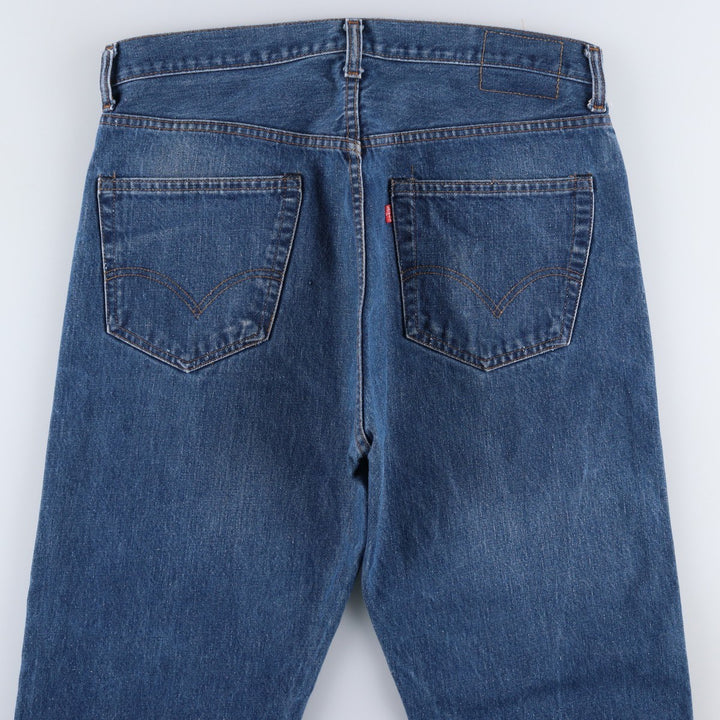 1970'S Levi's 505-0217 Late 66 Model, Button Back, Size 8, Tapered Denim Pants, Men's W37 (approx.), Vintage unclear blue type Vintage Second Hand