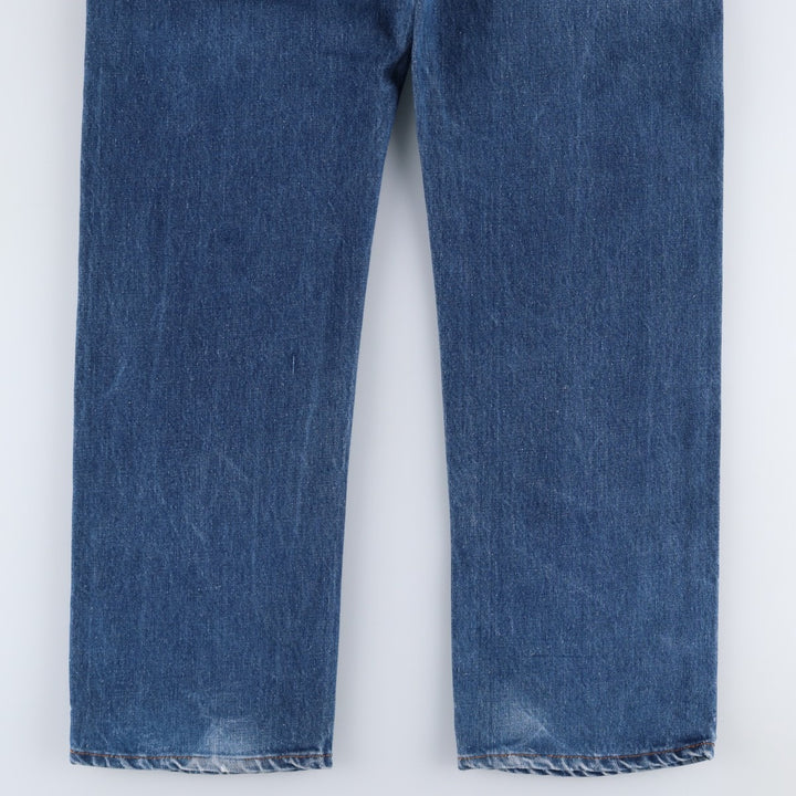 1970'S Levi's 505-0217 Late 66 Model, Button Back, Size 8, Tapered Denim Pants, Men's W37 (approx.), Vintage unclear blue type Vintage Second Hand