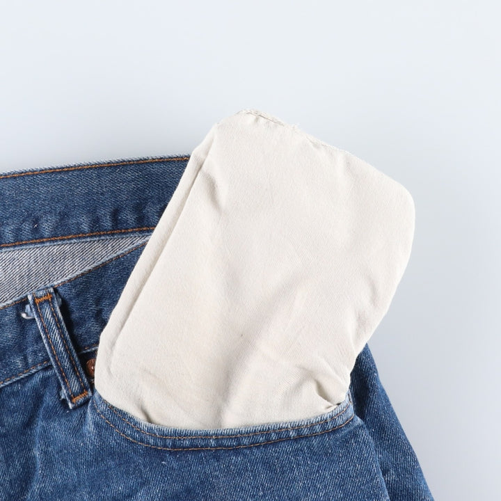 1970'S Levi's 505-0217 Late 66 Model, Button Back, Size 8, Tapered Denim Pants, Men's W37 (approx.), Vintage unclear blue type Vintage Second Hand