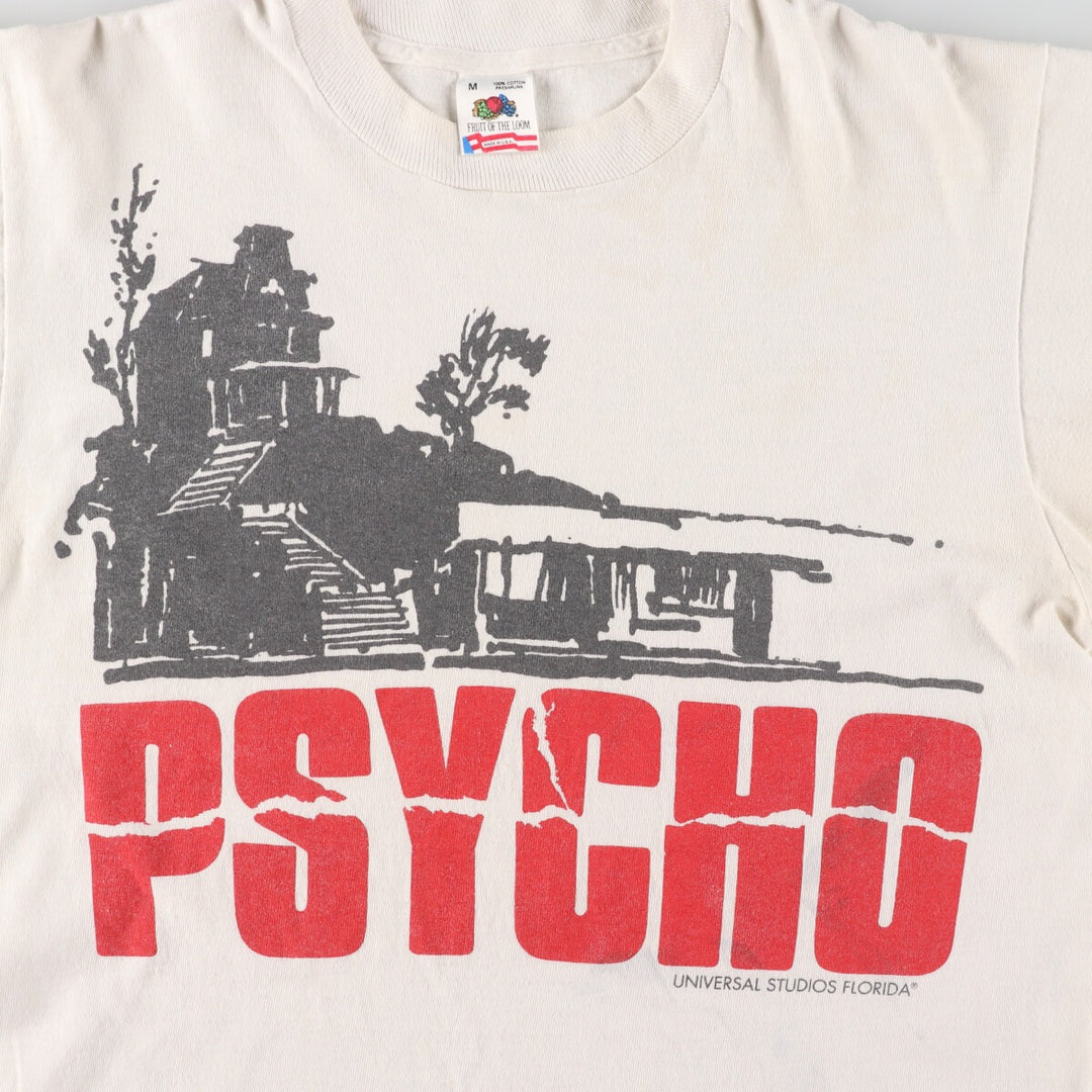 90'S Fruit of the Loom Psycho Movie T-Shirt Made in USA Men's Medium Vintage /eva000963