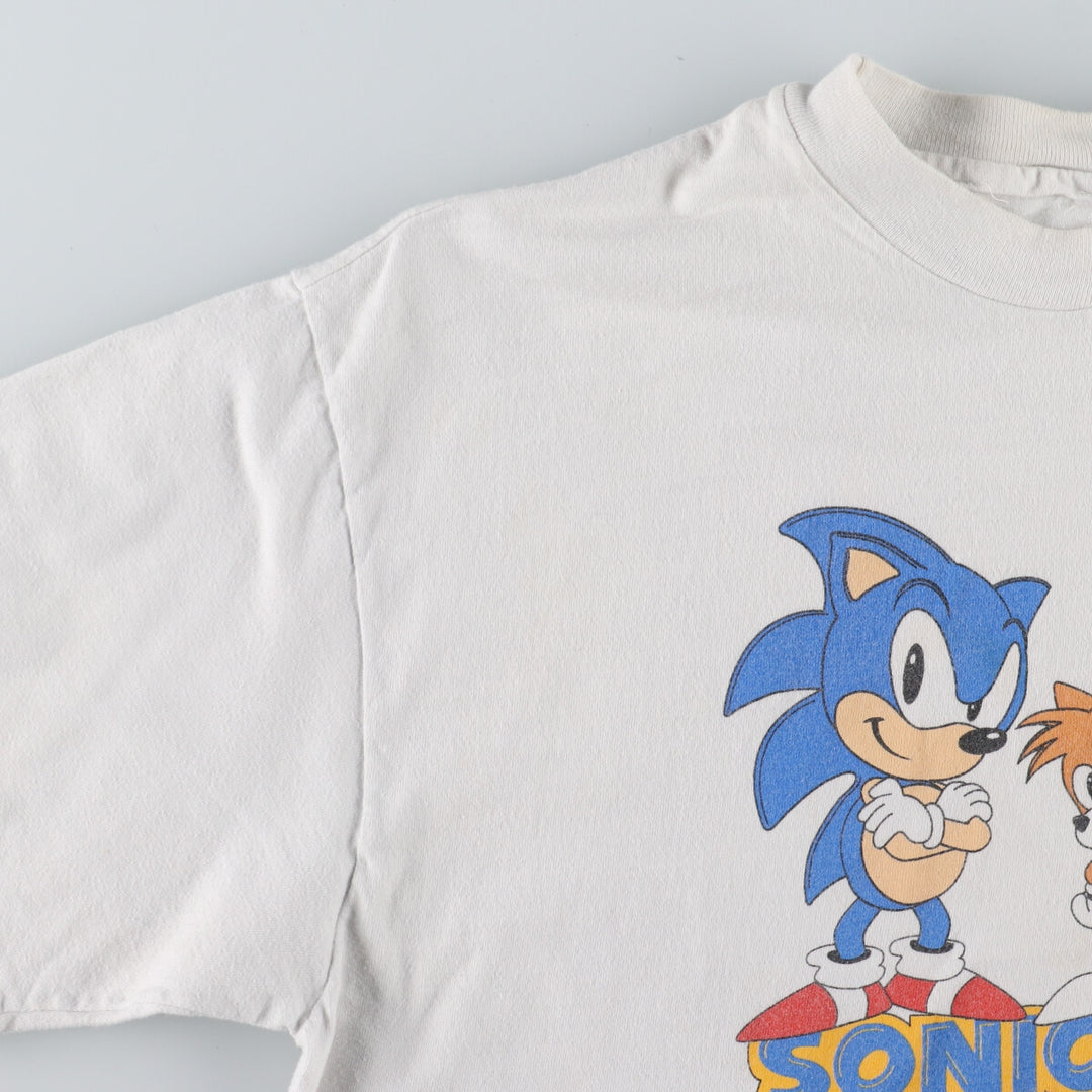 90'S SEGA Sonic the Hedgehog 2 Movie T-shirt Men's L Vintage /eva000980