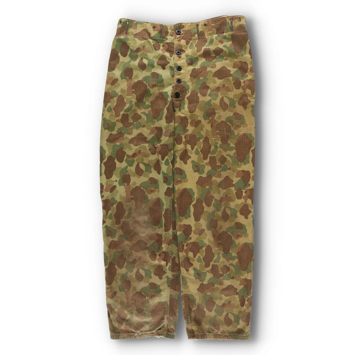 1940'S USMC P-1994 Camouflage Pattern HBT Frogskin Reversible Military Field Pants Made in USA Men's w39 /eva001015