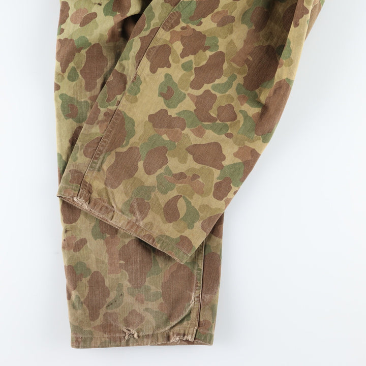 1940'S USMC P-1994 Camouflage Pattern HBT Frogskin Reversible Military Field Pants Made in USA Men's w39 /eva001015