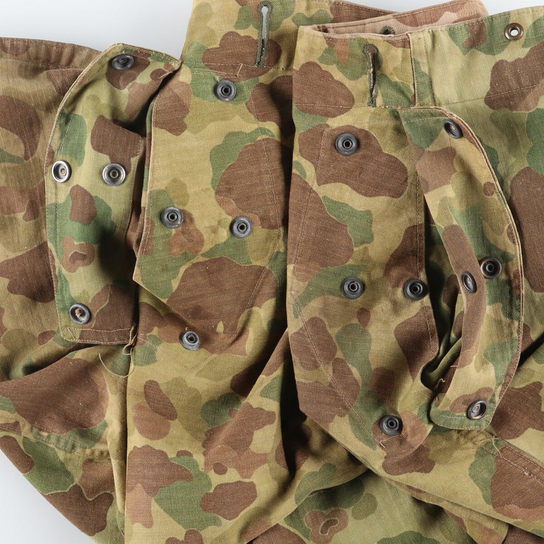 1940'S USMC P-1994 Camouflage Pattern HBT Frogskin Reversible Military Field Pants Made in USA Men's w39 /eva001015