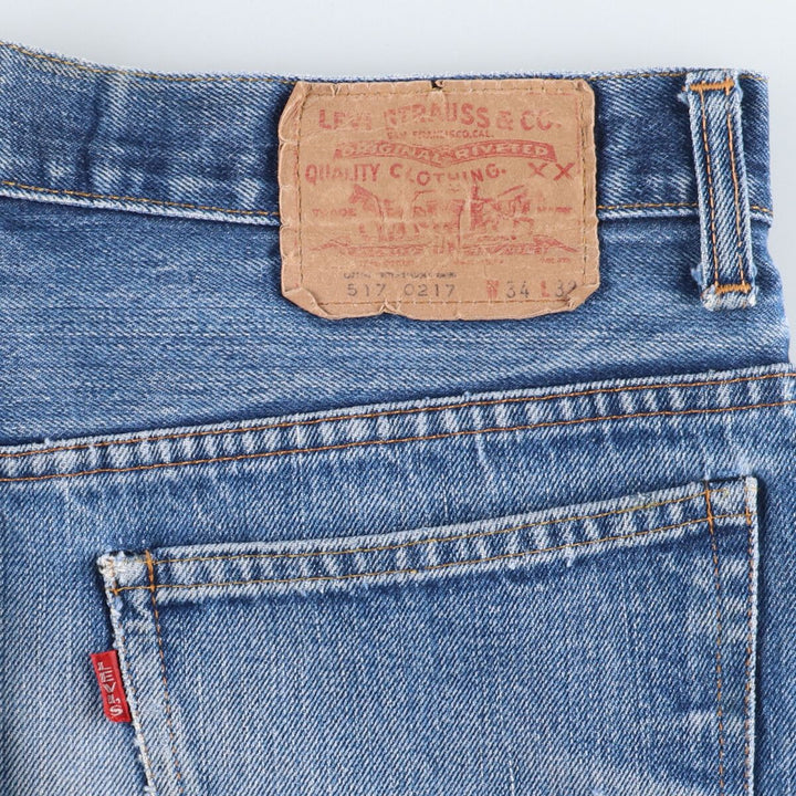 70's Levi's 517-0217 BIG E Bootcut Denim Pants Made in USA Men's W34 Vintage /eva001016