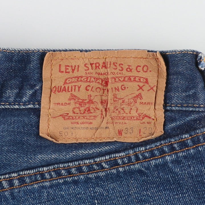 60'S Levi's 501 Big E Cut-off Denim Shorts Shorts Made in USA Women's XL (w31) Vintage /eva001055