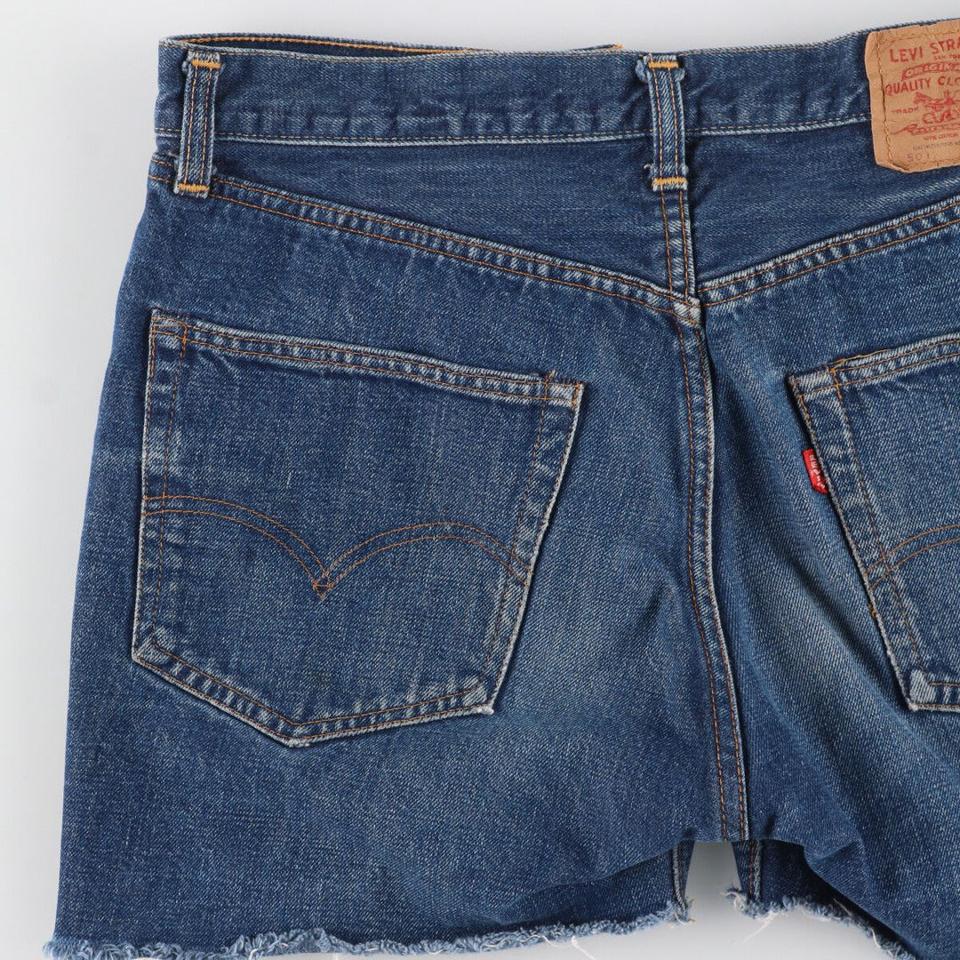 60'S Levi's 501 Big E Cut-off Denim Shorts Shorts Made in USA Women's XL (w31) Vintage /eva001055