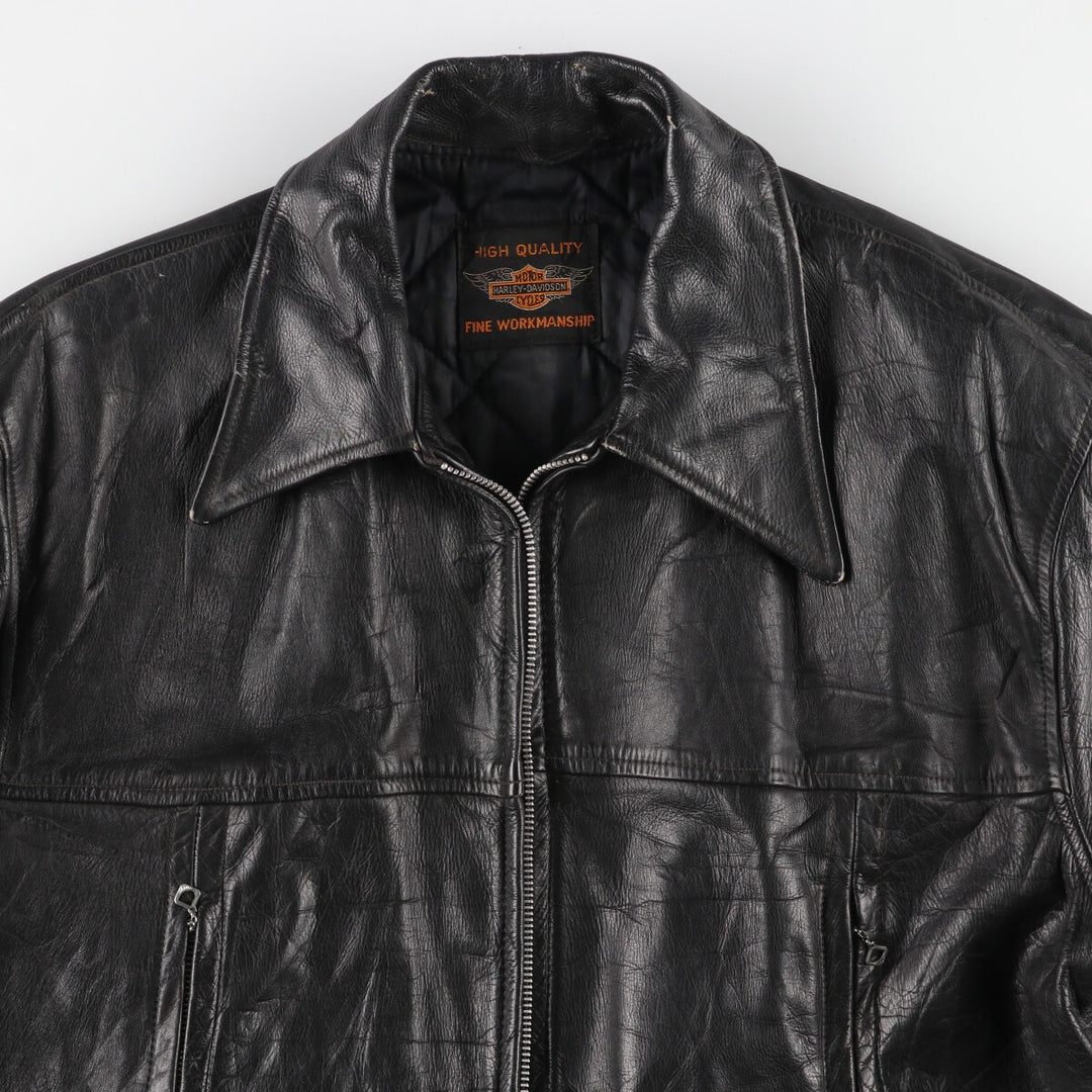 50'S Harley-Davidson TOWNS MAN Leather Car Coat Men's XL Vintage /eva001059