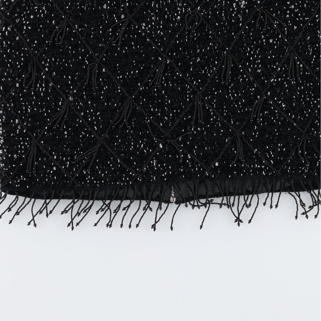 Vintage 50s-60'S Sequin Bead Embroidery Tank Top for Women (Small) /eva001395