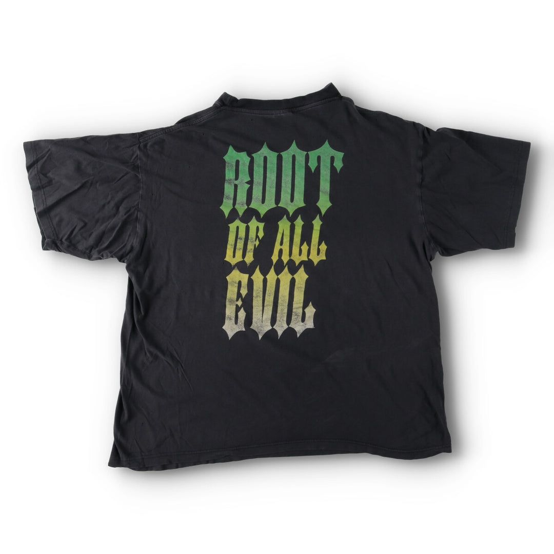 80's BG SLAYER ROOT OF ALL EVIL Band T-shirt, Band Tee, Men's XL, Vintage /eva003008
