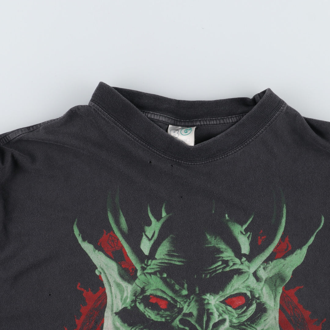 80's BG SLAYER ROOT OF ALL EVIL Band T-shirt, Band Tee, Men's XL, Vintage /eva003008