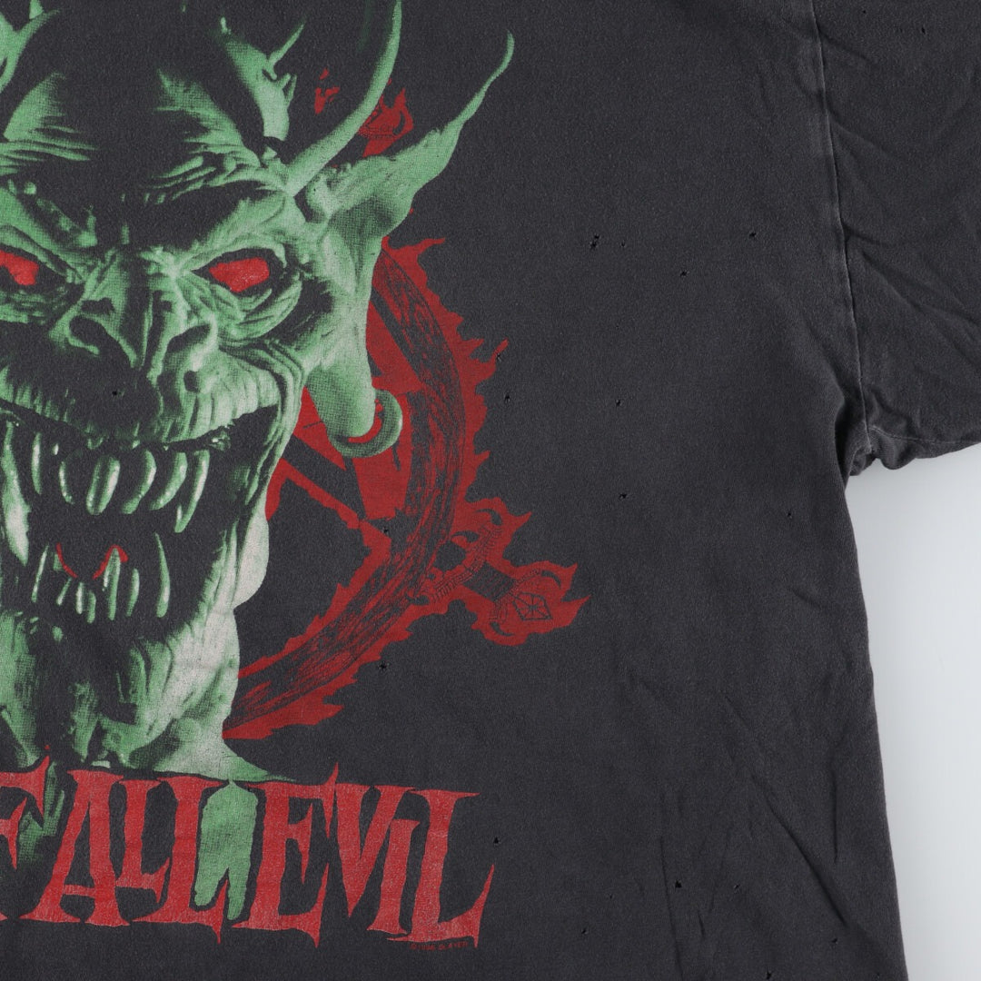 80's BG SLAYER ROOT OF ALL EVIL Band T-shirt, Band Tee, Men's XL, Vintage /eva003008