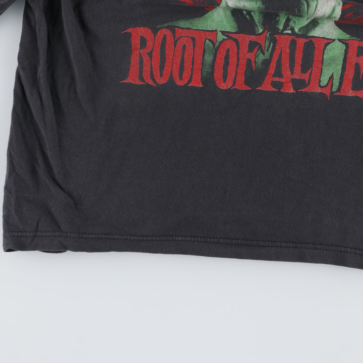 80's BG SLAYER ROOT OF ALL EVIL Band T-shirt, Band Tee, Men's XL, Vintage /eva003008