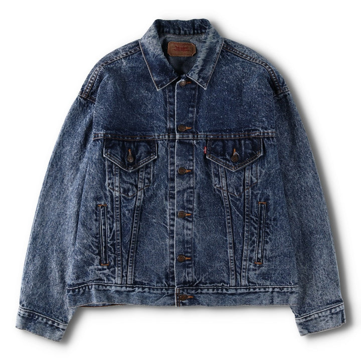 1990'S Levi's 70507 Galactic Wash Denim Jacket, Made in USA, Men's Size L (approx.), Vintage cotton blue type Vintage Second Hand