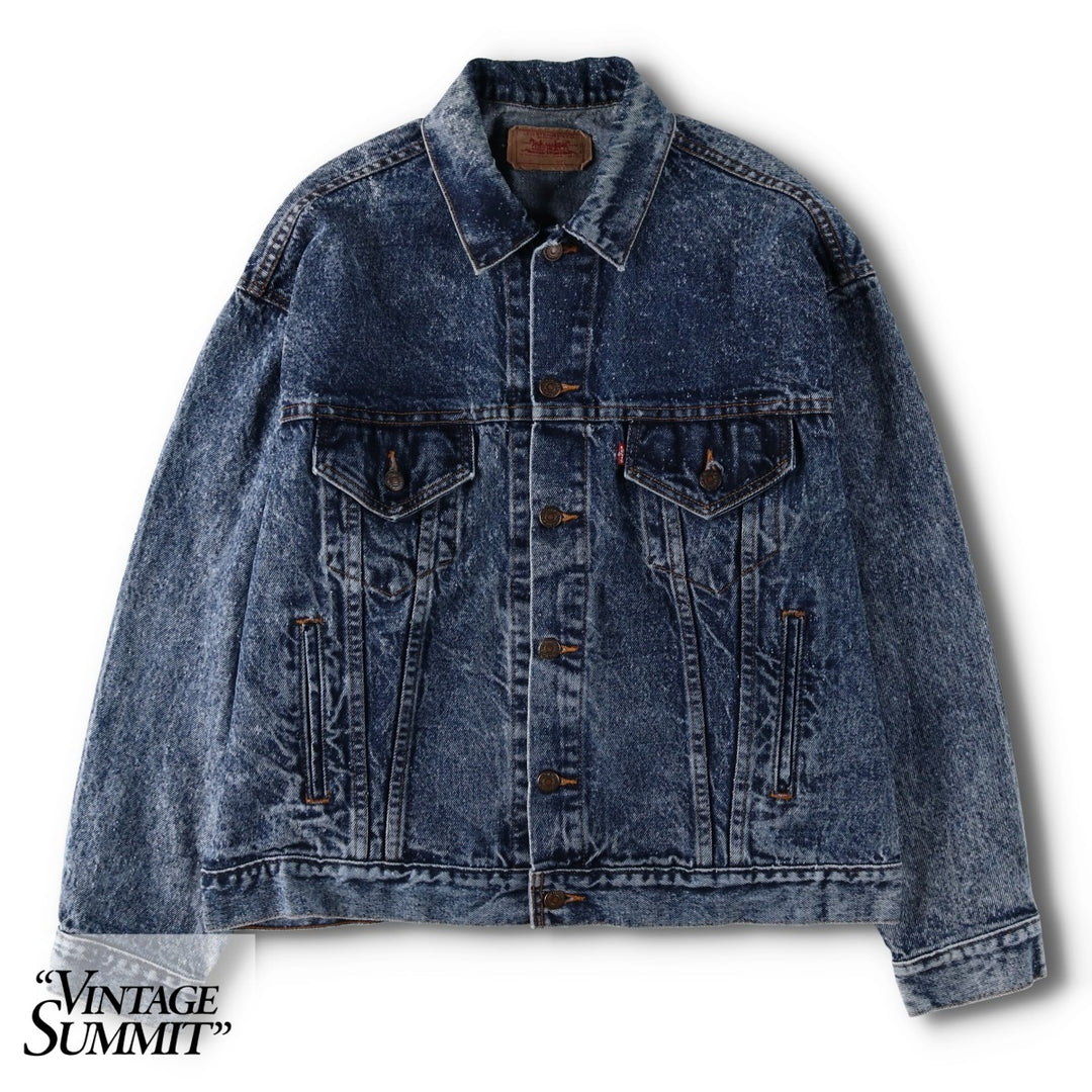 1990'S Levi's 70507 Galactic Wash Denim Jacket, Made in USA, Men's Size L (approx.), Vintage cotton blue type Vintage Second Hand